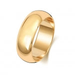 9ct Yellow Gold 7mm D Shape Wedding Band