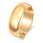 9ct Yellow Gold 7mm D Shape Wedding Band W107M