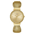 Guess Chiffon Ladies Watch with Gold Mesh Bracelet W1083L2