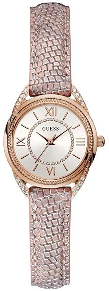 Guess Whisper Ladies Watch with Pink Leather Strap W1085L1