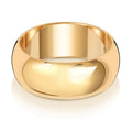 9ct Yellow Gold 8mm D Shape Wedding Band