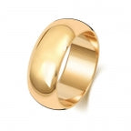 9ct Yellow Gold 8mm D Shape Wedding Band
