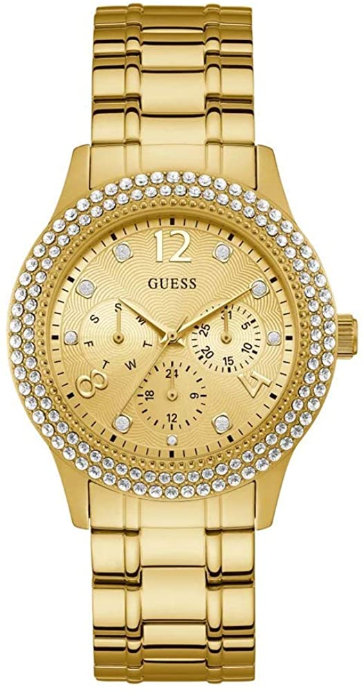 Guess Bedazzle Ladies Watch with Gold Stainless Steel Bracelet W1097L2