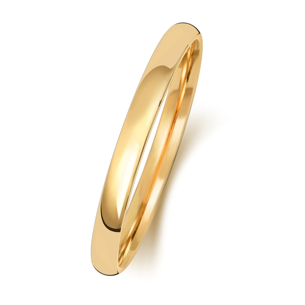 9ct Yellow Gold 2mm Court Wedding Band