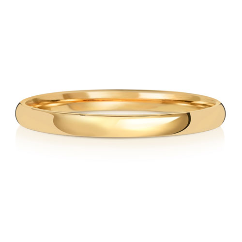 Band Priodas Llys Aur Melyn 9ct 2mm