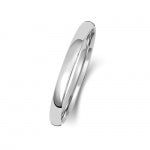 9ct White Gold 2mm Court Wedding Band