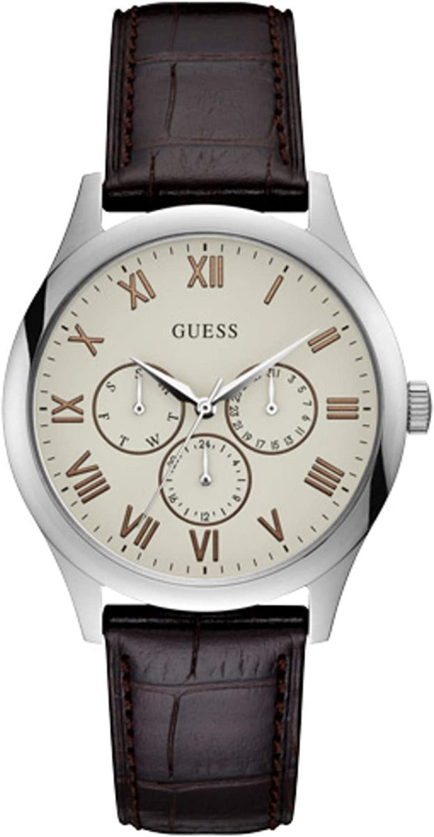 Guess Watson Mens Watch with Brown Leather Strap W1130G2