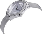 Guess Tri Glitz Ladies Watch with Silver Dial and Milanese Strap W1142L1