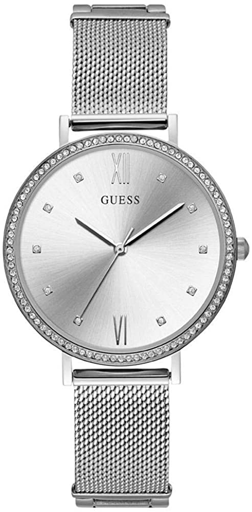 Guess Grace Ladies Classic Watch with Silver Milanese Strap W1154L1