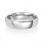 Band Priodas Llys Aur Gwyn 9ct 5mm