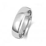 Band Priodas Llys Aur Gwyn 9ct 5mm