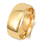 9ct Yellow Gold 8mm Court Wedding Band