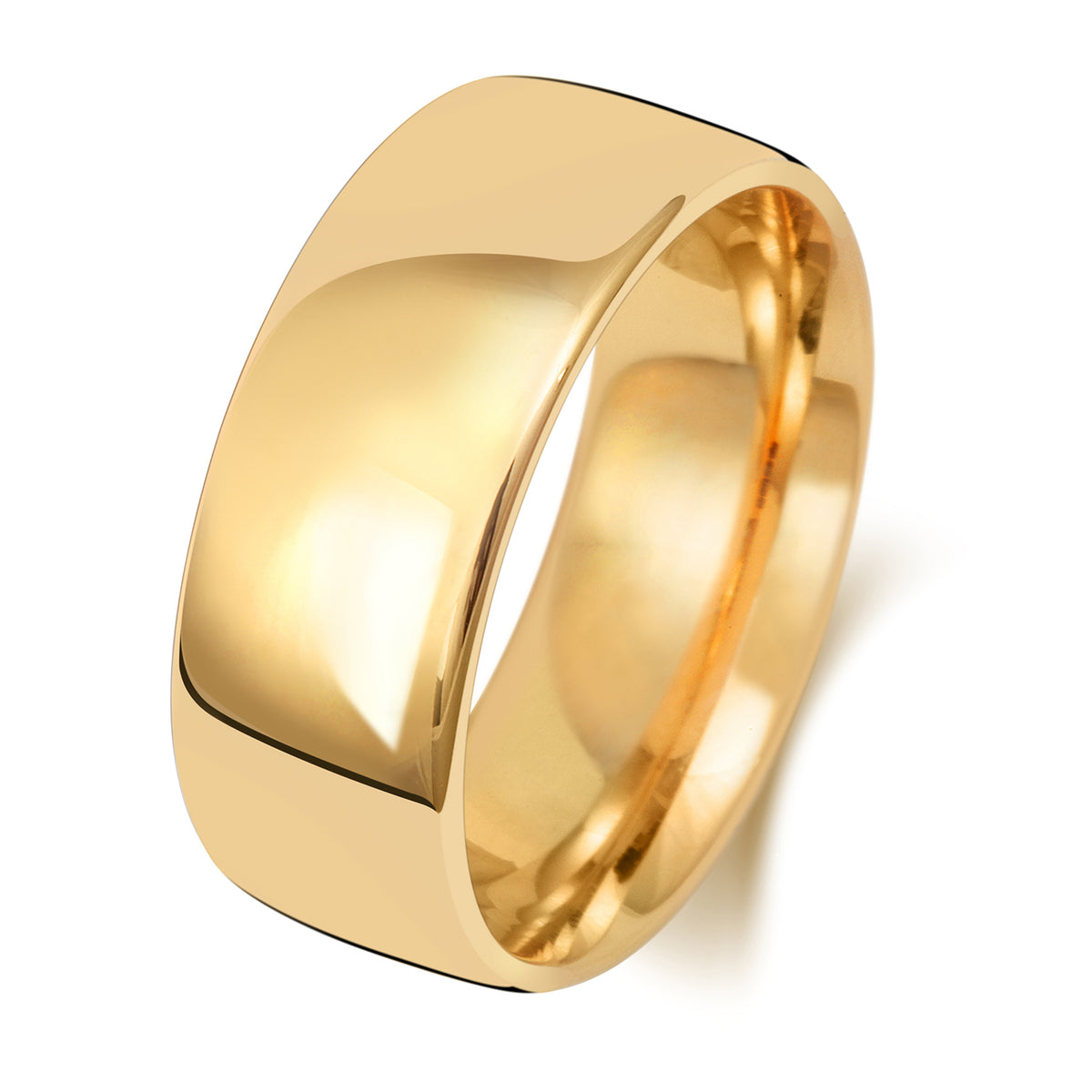 9ct Yellow Gold 8mm Court Wedding Band