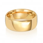 9ct Yellow Gold 8mm Court Wedding Band