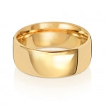 9ct Yellow Gold 8mm Court Wedding Band