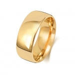 9ct Yellow Gold 8mm Court Wedding Band