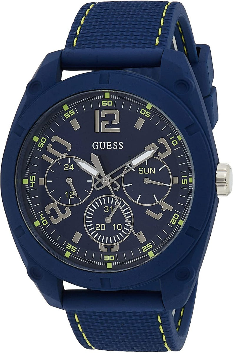 Gwylio Dynion Guess Dash gyda Strap Silicon Glas W1256G3
