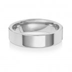 9ct White Gold 5mm Flat Court Wedding Band