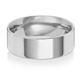 9ct White Gold 7mm Flat Court Wedding Band