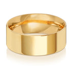 9ct Yellow Gold 8mm Flat Court Wedding Band