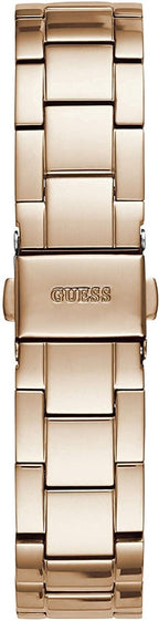 Guess Gemini Ladies Watch with White Sunray Dial and Rose Gold Bracelet W1293L3