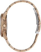 Guess Gemini Ladies Watch with White Sunray Dial and Rose Gold Bracelet W1293L3