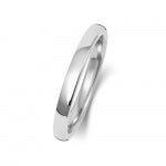 9ct White Gold 2mm Soft Court Wedding Band