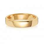 9ct Yellow Gold 4mm Soft Court Wedding Band