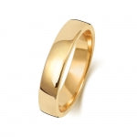 9ct Yellow Gold 4mm Soft Court Wedding Band