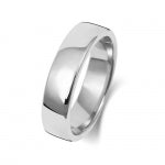 9ct White Gold 5mm Soft Court Wedding Band