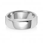 9ct White Gold 6mm Soft Court Wedding Band