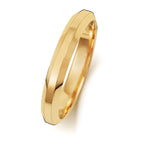 9ct Yellow Gold 3mm Soft Court Bevelled Wedding Band