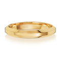 9ct Yellow Gold 3mm Soft Court Bevelled Wedding Band
