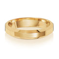 9ct Yellow Gold 4mm Soft Court Bevelled Wedding Band