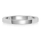 9ct White Gold 2mm Flat Wedding Band