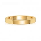 9ct Yellow Gold 2.5mm Flat Wedding Band