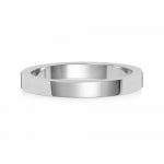 9ct White Gold 2.5mm Flat Wedding Band