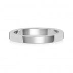 9ct White Gold 2.5mm Flat Wedding Band