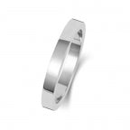 9ct White Gold 2.5mm Flat Wedding Band