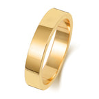 9ct Yellow Gold 4mm Flat Wedding Band