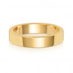 9ct Yellow Gold 4mm Flat Wedding Band