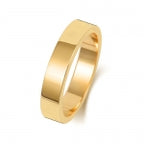 9ct Yellow Gold 4mm Flat Wedding Band