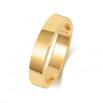 9ct Yellow Gold 4mm Flat Wedding Band