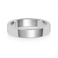 9ct White Gold 4mm Flat Wedding Band
