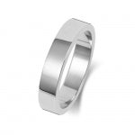 9ct White Gold 4mm Flat Wedding Band