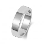 9ct White Gold 5mm Flat Wedding Band