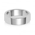 9ct White Gold 6mm Flat Wedding Band