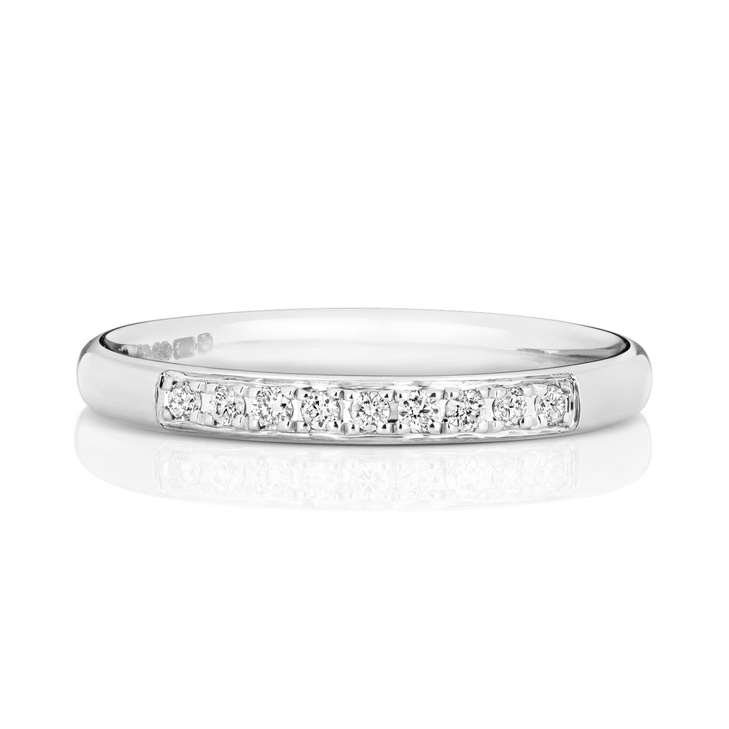 9ct White Gold Diamond Eternity Ring