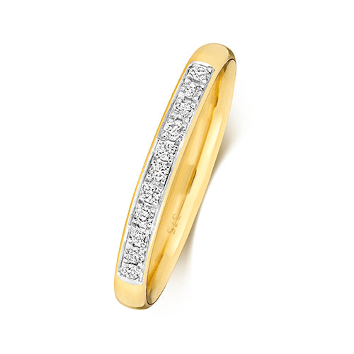 9ct Yellow Gold Diamond Eternity Ring
