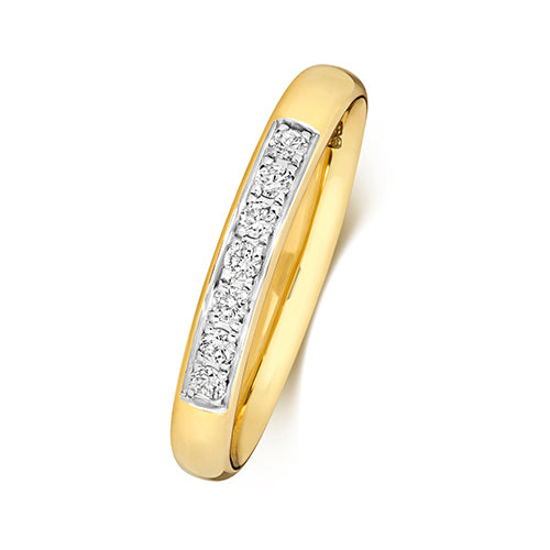 9ct Yellow Gold Diamond Eternity Ring